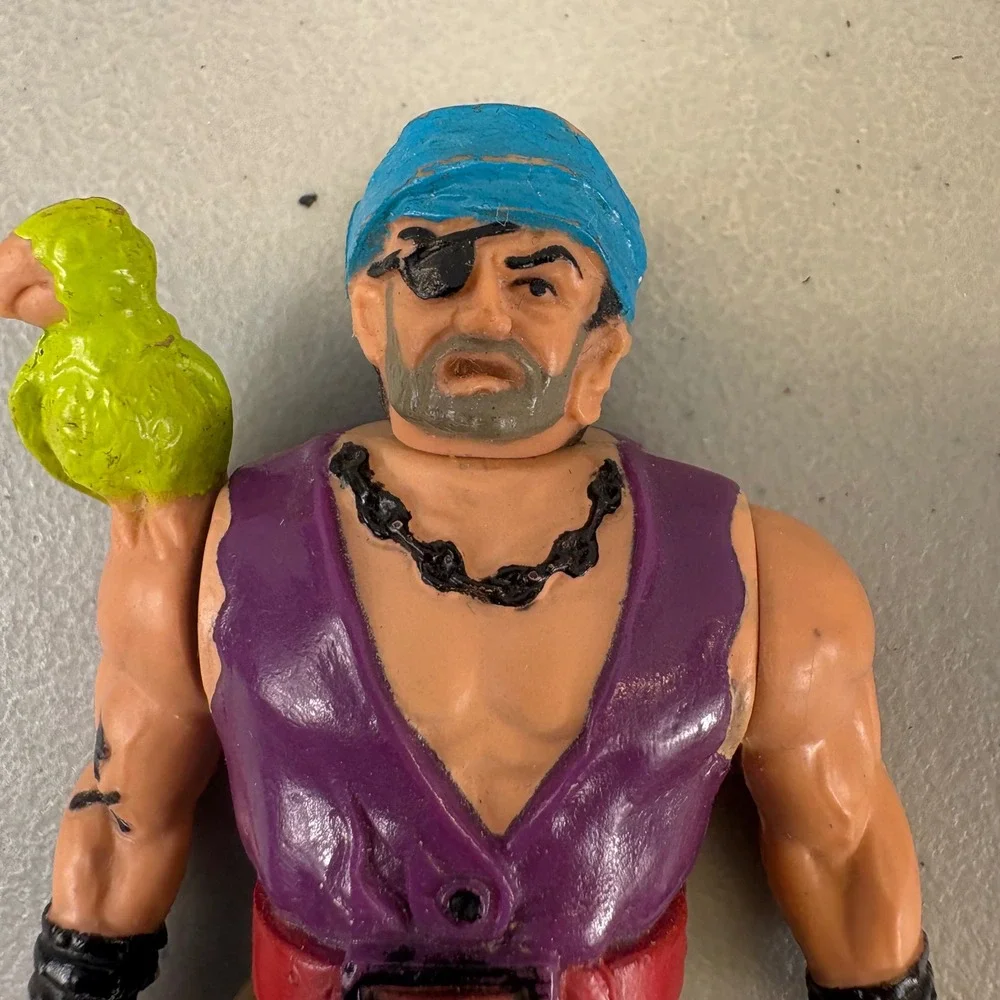 HOOK Peter Pan Pirate Bill Jukes Action Figure 4in 1991 Mattel Tri Star Vintage